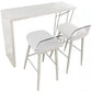 Industrial Style Bar-stool with 4 Legs Low Back PP Seat for Kitchen Bar Clearhalo 'Bar Furniture' 'Bar Stools' 'bar_stools' 'furn' 'furn_bar_stools' 'furniture_bar_stools' 'Kitchen & Dining Furniture' 'kitchen&dining_furn' 'kitchen' 'kitchen_furn' Furniture' 4611287
