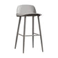 Industrial Style Bar-stool with 4 Legs Low Back PP Seat for Kitchen Bar Grey 1 Piece Clearhalo 'Bar Furniture' 'Bar Stools' 'bar_stools' 'furn' 'furn_bar_stools' 'furniture_bar_stools' 'Kitchen & Dining Furniture' 'kitchen&dining_furn' 'kitchen' 'kitchen_furn' Furniture' 4611288