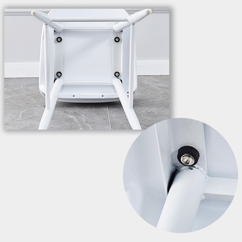 Industrial Style Bar-stool with 4 Legs Low Back PP Seat for Kitchen Bar Clearhalo 'Bar Furniture' 'Bar Stools' 'bar_stools' 'furn' 'furn_bar_stools' 'furniture_bar_stools' 'Kitchen & Dining Furniture' 'kitchen&dining_furn' 'kitchen' 'kitchen_furn' Furniture' 4611295