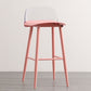Industrial Style Bar-stool with 4 Legs Low Back PP Seat for Kitchen Bar Red Clear 1 Piece Clearhalo 'Bar Furniture' 'Bar Stools' 'bar_stools' 'furn' 'furn_bar_stools' 'furniture_bar_stools' 'Kitchen & Dining Furniture' 'kitchen&dining_furn' 'kitchen' 'kitchen_furn' Furniture' 4611297