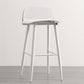 Industrial Style Bar-stool with 4 Legs Low Back PP Seat for Kitchen Bar White-Clear 1 Piece Clearhalo 'Bar Furniture' 'Bar Stools' 'bar_stools' 'furn' 'furn_bar_stools' 'furniture_bar_stools' 'Kitchen & Dining Furniture' 'kitchen&dining_furn' 'kitchen' 'kitchen_furn' Furniture' 4611298