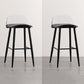 Industrial Style Bar-stool with 4 Legs Low Back PP Seat for Kitchen Bar Black Clear 2 Piece Set Clearhalo 'Bar Furniture' 'Bar Stools' 'bar_stools' 'furn' 'furn_bar_stools' 'furniture_bar_stools' 'Kitchen & Dining Furniture' 'kitchen&dining_furn' 'kitchen' 'kitchen_furn' Furniture' 4611306