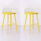 Industrial Style Bar-stool with 4 Legs Low Back PP Seat for Kitchen Bar Beige-Clear 2 Piece Set Clearhalo 'Bar Furniture' 'Bar Stools' 'bar_stools' 'furn' 'furn_bar_stools' 'furniture_bar_stools' 'Kitchen & Dining Furniture' 'kitchen&dining_furn' 'kitchen' 'kitchen_furn' Furniture' 4611307