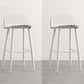 Industrial Style Bar-stool with 4 Legs Low Back PP Seat for Kitchen Bar White-Clear 2 Piece Set Clearhalo 'Bar Furniture' 'Bar Stools' 'bar_stools' 'furn' 'furn_bar_stools' 'furniture_bar_stools' 'Kitchen & Dining Furniture' 'kitchen&dining_furn' 'kitchen' 'kitchen_furn' Furniture' 4611309