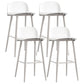Industrial Style Bar-stool with 4 Legs Low Back PP Seat for Kitchen Bar White 4 Piece Set Clearhalo 'Bar Furniture' 'Bar Stools' 'bar_stools' 'furn' 'furn_bar_stools' 'furniture_bar_stools' 'Kitchen & Dining Furniture' 'kitchen&dining_furn' 'kitchen' 'kitchen_furn' Furniture' 4611314
