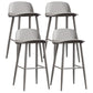 Industrial Style Bar-stool with 4 Legs Low Back PP Seat for Kitchen Bar Grey 4 Piece Set Clearhalo 'Bar Furniture' 'Bar Stools' 'bar_stools' 'furn' 'furn_bar_stools' 'furniture_bar_stools' 'Kitchen & Dining Furniture' 'kitchen&dining_furn' 'kitchen' 'kitchen_furn' Furniture' 4611315