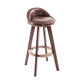 Contemporary Solid Wood Swivel Barstool Bristol Bar Stool with Footrest and Low Back Brown Brown 1 Piece Clearhalo 'Bar Furniture' 'Bar Stools' 'bar_stools' 'furn' 'furn_bar_stools' 'furniture_bar_stools' 'Kitchen & Dining Furniture' 'kitchen&dining_furn' 'kitchen' 'kitchen_furn' Furniture' 4611326