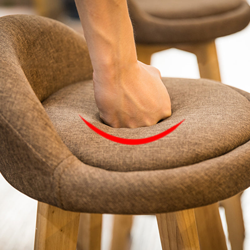 Contemporary Solid Wood Swivel Barstool Bristol Bar Stool with Footrest and Low Back Clearhalo 'Bar Furniture' 'Bar Stools' 'bar_stools' 'furn' 'furn_bar_stools' 'furniture_bar_stools' 'Kitchen & Dining Furniture' 'kitchen&dining_furn' 'kitchen' 'kitchen_furn' Furniture' 4611334