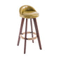 Contemporary Solid Wood Swivel Barstool Bristol Bar Stool with Footrest and Low Back Turquoise Brown 1 Piece Clearhalo 'Bar Furniture' 'Bar Stools' 'bar_stools' 'furn' 'furn_bar_stools' 'furniture_bar_stools' 'Kitchen & Dining Furniture' 'kitchen&dining_furn' 'kitchen' 'kitchen_furn' Furniture' 4611337