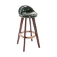 Contemporary Solid Wood Swivel Barstool Bristol Bar Stool with Footrest and Low Back Blackish Green Brown 1 Piece Clearhalo 'Bar Furniture' 'Bar Stools' 'bar_stools' 'furn' 'furn_bar_stools' 'furniture_bar_stools' 'Kitchen & Dining Furniture' 'kitchen&dining_furn' 'kitchen' 'kitchen_furn' Furniture' 4611339