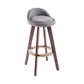 Contemporary Solid Wood Swivel Barstool Bristol Bar Stool with Footrest and Low Back Grey Brown 1 Piece Clearhalo 'Bar Furniture' 'Bar Stools' 'bar_stools' 'furn' 'furn_bar_stools' 'furniture_bar_stools' 'Kitchen & Dining Furniture' 'kitchen&dining_furn' 'kitchen' 'kitchen_furn' Furniture' 4611341