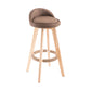 Contemporary Solid Wood Swivel Barstool Bristol Bar Stool with Footrest and Low Back Coffee Natural 1 Piece Clearhalo 'Bar Furniture' 'Bar Stools' 'bar_stools' 'furn' 'furn_bar_stools' 'furniture_bar_stools' 'Kitchen & Dining Furniture' 'kitchen&dining_furn' 'kitchen' 'kitchen_furn' Furniture' 4611343