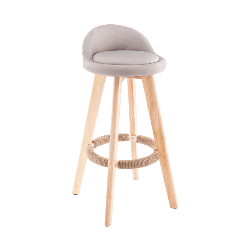Contemporary Solid Wood Swivel Barstool Bristol Bar Stool with Footrest and Low Back Khaki Natural 1 Piece Clearhalo 'Bar Furniture' 'Bar Stools' 'bar_stools' 'furn' 'furn_bar_stools' 'furniture_bar_stools' 'Kitchen & Dining Furniture' 'kitchen&dining_furn' 'kitchen' 'kitchen_furn' Furniture' 4611346