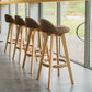 Contemporary Solid Wood Swivel Barstool Bristol Bar Stool with Footrest and Low Back Clearhalo 'Bar Furniture' 'Bar Stools' 'bar_stools' 'furn' 'furn_bar_stools' 'furniture_bar_stools' 'Kitchen & Dining Furniture' 'kitchen&dining_furn' 'kitchen' 'kitchen_furn' Furniture' 4611349