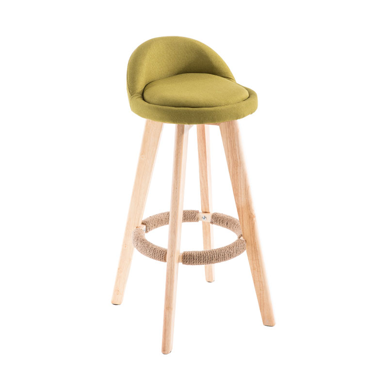 Contemporary Solid Wood Swivel Barstool Bristol Bar Stool with Footrest and Low Back Green Natural 1 Piece Clearhalo 'Bar Furniture' 'Bar Stools' 'bar_stools' 'furn' 'furn_bar_stools' 'furniture_bar_stools' 'Kitchen & Dining Furniture' 'kitchen&dining_furn' 'kitchen' 'kitchen_furn' Furniture' 4611351