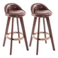 Contemporary Solid Wood Swivel Barstool Bristol Bar Stool with Footrest and Low Back Brown Brown 2 Piece Set Clearhalo 'Bar Furniture' 'Bar Stools' 'bar_stools' 'furn' 'furn_bar_stools' 'furniture_bar_stools' 'Kitchen & Dining Furniture' 'kitchen&dining_furn' 'kitchen' 'kitchen_furn' Furniture' 4611354