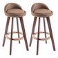 Contemporary Solid Wood Swivel Barstool Bristol Bar Stool with Footrest and Low Back Coffee Brown 2 Piece Set Clearhalo 'Bar Furniture' 'Bar Stools' 'bar_stools' 'furn' 'furn_bar_stools' 'furniture_bar_stools' 'Kitchen & Dining Furniture' 'kitchen&dining_furn' 'kitchen' 'kitchen_furn' Furniture' 4611356