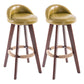 Contemporary Solid Wood Swivel Barstool Bristol Bar Stool with Footrest and Low Back Turquoise Brown 2 Piece Set Clearhalo 'Bar Furniture' 'Bar Stools' 'bar_stools' 'furn' 'furn_bar_stools' 'furniture_bar_stools' 'Kitchen & Dining Furniture' 'kitchen&dining_furn' 'kitchen' 'kitchen_furn' Furniture' 4611359