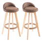 Contemporary Solid Wood Swivel Barstool Bristol Bar Stool with Footrest and Low Back Coffee Natural 2 Piece Set Clearhalo 'Bar Furniture' 'Bar Stools' 'bar_stools' 'furn' 'furn_bar_stools' 'furniture_bar_stools' 'Kitchen & Dining Furniture' 'kitchen&dining_furn' 'kitchen' 'kitchen_furn' Furniture' 4611362