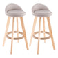 Contemporary Solid Wood Swivel Barstool Bristol Bar Stool with Footrest and Low Back Khaki Natural 2 Piece Set Clearhalo 'Bar Furniture' 'Bar Stools' 'bar_stools' 'furn' 'furn_bar_stools' 'furniture_bar_stools' 'Kitchen & Dining Furniture' 'kitchen&dining_furn' 'kitchen' 'kitchen_furn' Furniture' 4611364