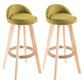 Contemporary Solid Wood Swivel Barstool Bristol Bar Stool with Footrest and Low Back Green Natural 2 Piece Set Clearhalo 'Bar Furniture' 'Bar Stools' 'bar_stools' 'furn' 'furn_bar_stools' 'furniture_bar_stools' 'Kitchen & Dining Furniture' 'kitchen&dining_furn' 'kitchen' 'kitchen_furn' Furniture' 4611366