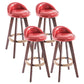 Contemporary Solid Wood Swivel Barstool Bristol Bar Stool with Footrest and Low Back Red Brown 4 Piece Set Clearhalo 'Bar Furniture' 'Bar Stools' 'bar_stools' 'furn' 'furn_bar_stools' 'furniture_bar_stools' 'Kitchen & Dining Furniture' 'kitchen&dining_furn' 'kitchen' 'kitchen_furn' Furniture' 4611368