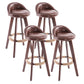 Contemporary Solid Wood Swivel Barstool Bristol Bar Stool with Footrest and Low Back Brown Brown 4 Piece Set Clearhalo 'Bar Furniture' 'Bar Stools' 'bar_stools' 'furn' 'furn_bar_stools' 'furniture_bar_stools' 'Kitchen & Dining Furniture' 'kitchen&dining_furn' 'kitchen' 'kitchen_furn' Furniture' 4611369