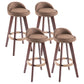 Contemporary Solid Wood Swivel Barstool Bristol Bar Stool with Footrest and Low Back Coffee Brown 4 Piece Set Clearhalo 'Bar Furniture' 'Bar Stools' 'bar_stools' 'furn' 'furn_bar_stools' 'furniture_bar_stools' 'Kitchen & Dining Furniture' 'kitchen&dining_furn' 'kitchen' 'kitchen_furn' Furniture' 4611371