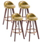 Contemporary Solid Wood Swivel Barstool Bristol Bar Stool with Footrest and Low Back Turquoise Brown 4 Piece Set Clearhalo 'Bar Furniture' 'Bar Stools' 'bar_stools' 'furn' 'furn_bar_stools' 'furniture_bar_stools' 'Kitchen & Dining Furniture' 'kitchen&dining_furn' 'kitchen' 'kitchen_furn' Furniture' 4611374
