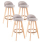 Contemporary Solid Wood Swivel Barstool Bristol Bar Stool with Footrest and Low Back Khaki Natural 4 Piece Set Clearhalo 'Bar Furniture' 'Bar Stools' 'bar_stools' 'furn' 'furn_bar_stools' 'furniture_bar_stools' 'Kitchen & Dining Furniture' 'kitchen&dining_furn' 'kitchen' 'kitchen_furn' Furniture' 4611379