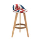 Scandinavia Style Bar-stool Round Seat Wooden Legs for Kitchen Bar Blue-Red 1 Piece Clearhalo 'Bar Furniture' 'Bar Stools' 'bar_stools' 'furn' 'furn_bar_stools' 'furniture_bar_stools' 'Kitchen & Dining Furniture' 'kitchen&dining_furn' 'kitchen' 'kitchen_furn' Furniture' 4611390