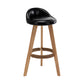 Scandinavia Style Bar-stool Round Seat Wooden Legs for Kitchen Bar Black 1 Piece Clearhalo 'Bar Furniture' 'Bar Stools' 'bar_stools' 'furn' 'furn_bar_stools' 'furniture_bar_stools' 'Kitchen & Dining Furniture' 'kitchen&dining_furn' 'kitchen' 'kitchen_furn' Furniture' 4611392