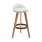 Scandinavia Style Bar-stool Round Seat Wooden Legs for Kitchen Bar White 1 Piece Clearhalo 'Bar Furniture' 'Bar Stools' 'bar_stools' 'furn' 'furn_bar_stools' 'furniture_bar_stools' 'Kitchen & Dining Furniture' 'kitchen&dining_furn' 'kitchen' 'kitchen_furn' Furniture' 4611394