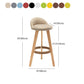 Scandinavia Style Bar-stool Round Seat Wooden Legs for Kitchen Bar Clearhalo 'Bar Furniture' 'Bar Stools' 'bar_stools' 'furn' 'furn_bar_stools' 'furniture_bar_stools' 'Kitchen & Dining Furniture' 'kitchen&dining_furn' 'kitchen' 'kitchen_furn' Furniture' 4611424