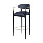 Contemporary Metal Bar Stools Indoor Barstool with Metal Legs and Low Back Royal Blue 1 Piece Clearhalo 'Bar Furniture' 'Bar Stools' 'bar_stools' 'furn' 'furn_bar_stools' 'furniture_bar_stools' 'Kitchen & Dining Furniture' 'kitchen&dining_furn' 'kitchen' 'kitchen_furn' Furniture' 4611426