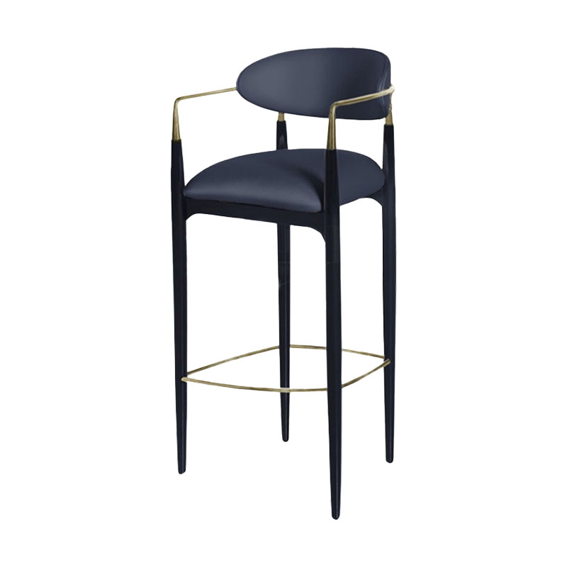 Contemporary Metal Bar Stools Indoor Barstool with Metal Legs and Low Back Royal Blue 1 Piece Clearhalo 'Bar Furniture' 'Bar Stools' 'bar_stools' 'furn' 'furn_bar_stools' 'furniture_bar_stools' 'Kitchen & Dining Furniture' 'kitchen&dining_furn' 'kitchen' 'kitchen_furn' Furniture' 4611426