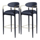 Contemporary Metal Bar Stools Indoor Barstool with Metal Legs and Low Back Royal Blue 2 Piece Set Clearhalo 'Bar Furniture' 'Bar Stools' 'bar_stools' 'furn' 'furn_bar_stools' 'furniture_bar_stools' 'Kitchen & Dining Furniture' 'kitchen&dining_furn' 'kitchen' 'kitchen_furn' Furniture' 4611431