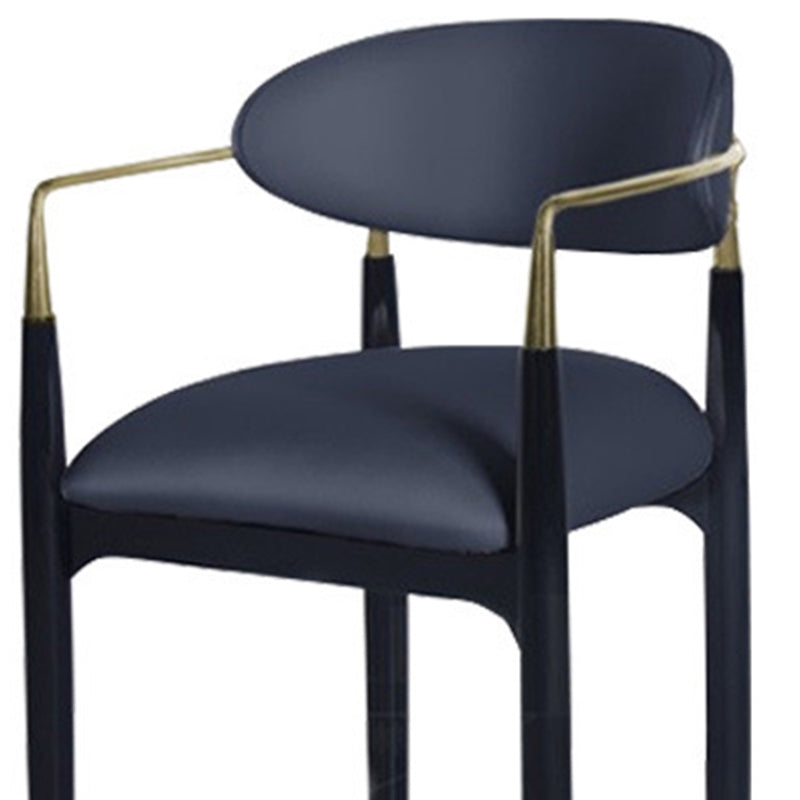 Contemporary Metal Bar Stools Indoor Barstool with Metal Legs and Low Back Clearhalo 'Bar Furniture' 'Bar Stools' 'bar_stools' 'furn' 'furn_bar_stools' 'furniture_bar_stools' 'Kitchen & Dining Furniture' 'kitchen&dining_furn' 'kitchen' 'kitchen_furn' Furniture' 4611435