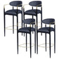 Contemporary Metal Bar Stools Indoor Barstool with Metal Legs and Low Back Royal Blue 4 Piece Set Clearhalo 'Bar Furniture' 'Bar Stools' 'bar_stools' 'furn' 'furn_bar_stools' 'furniture_bar_stools' 'Kitchen & Dining Furniture' 'kitchen&dining_furn' 'kitchen' 'kitchen_furn' Furniture' 4611438