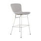 Contemporary Metal Barstools Indoor Bar Stool with Low Back and Footrest White Gray 1 Piece Clearhalo 'Bar Furniture' 'Bar Stools' 'bar_stools' 'furn' 'furn_bar_stools' 'furniture_bar_stools' 'Kitchen & Dining Furniture' 'kitchen&dining_furn' 'kitchen' 'kitchen_furn' Furniture' 4611447
