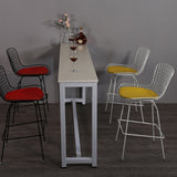 Contemporary Metal Barstools Indoor Bar Stool with Low Back and Footrest Clearhalo 'Bar Furniture' 'Bar Stools' 'bar_stools' 'furn' 'furn_bar_stools' 'furniture_bar_stools' 'Kitchen & Dining Furniture' 'kitchen&dining_furn' 'kitchen' 'kitchen_furn' Furniture' 4611448