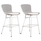 Contemporary Metal Barstools Indoor Bar Stool with Low Back and Footrest White White 2 Piece Set Clearhalo 'Bar Furniture' 'Bar Stools' 'bar_stools' 'furn' 'furn_bar_stools' 'furniture_bar_stools' 'Kitchen & Dining Furniture' 'kitchen&dining_furn' 'kitchen' 'kitchen_furn' Furniture' 4611470