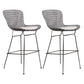 Contemporary Metal Barstools Indoor Bar Stool with Low Back and Footrest Silver White 2 Piece Set Clearhalo 'Bar Furniture' 'Bar Stools' 'bar_stools' 'furn' 'furn_bar_stools' 'furniture_bar_stools' 'Kitchen & Dining Furniture' 'kitchen&dining_furn' 'kitchen' 'kitchen_furn' Furniture' 4611477