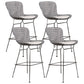 Contemporary Metal Barstools Indoor Bar Stool with Low Back and Footrest Silver White 4 Piece Set Clearhalo 'Bar Furniture' 'Bar Stools' 'bar_stools' 'furn' 'furn_bar_stools' 'furniture_bar_stools' 'Kitchen & Dining Furniture' 'kitchen&dining_furn' 'kitchen' 'kitchen_furn' Furniture' 4611487