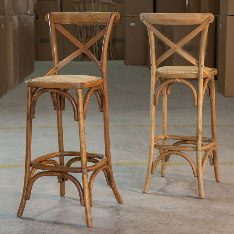 Contemporary Solid Wood Bar Stool Bristol Bar Stool with Wood Seat and Footrest Clearhalo 'Bar Furniture' 'Bar Stools' 'bar_stools' 'furn' 'furn_bar_stools' 'furniture_bar_stools' 'Kitchen & Dining Furniture' 'kitchen&dining_furn' 'kitchen' 'kitchen_furn' Furniture' 4611546