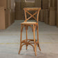 Contemporary Solid Wood Bar Stool Bristol Bar Stool with Wood Seat and Footrest Brown Clearhalo 'Bar Furniture' 'Bar Stools' 'bar_stools' 'furn' 'furn_bar_stools' 'furniture_bar_stools' 'Kitchen & Dining Furniture' 'kitchen&dining_furn' 'kitchen' 'kitchen_furn' Furniture' 4611547