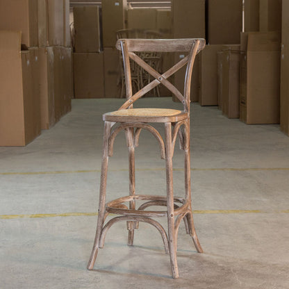 Contemporary Solid Wood Bar Stool Bristol Bar Stool with Wood Seat and Footrest Grey Clearhalo 'Bar Furniture' 'Bar Stools' 'bar_stools' 'furn' 'furn_bar_stools' 'furniture_bar_stools' 'Kitchen & Dining Furniture' 'kitchen&dining_furn' 'kitchen' 'kitchen_furn' Furniture' 4611550