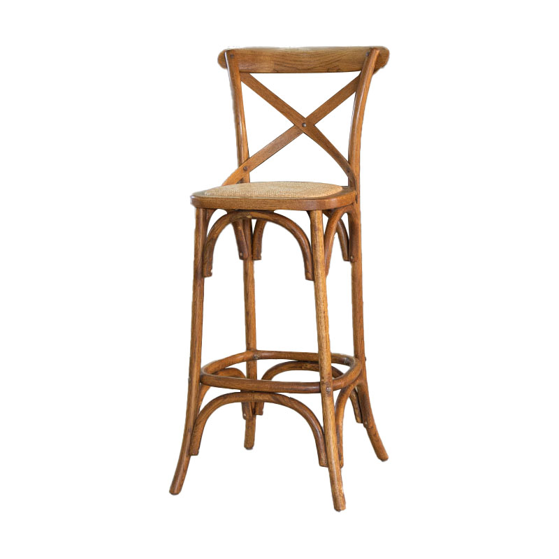 Contemporary Solid Wood Bar Stool Bristol Bar Stool with Wood Seat and Footrest Clearhalo 'Bar Furniture' 'Bar Stools' 'bar_stools' 'furn' 'furn_bar_stools' 'furniture_bar_stools' 'Kitchen & Dining Furniture' 'kitchen&dining_furn' 'kitchen' 'kitchen_furn' Furniture' 4611554
