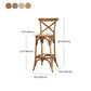 Contemporary Solid Wood Bar Stool Bristol Bar Stool with Wood Seat and Footrest Clearhalo 'Bar Furniture' 'Bar Stools' 'bar_stools' 'furn' 'furn_bar_stools' 'furniture_bar_stools' 'Kitchen & Dining Furniture' 'kitchen&dining_furn' 'kitchen' 'kitchen_furn' Furniture' 4611559