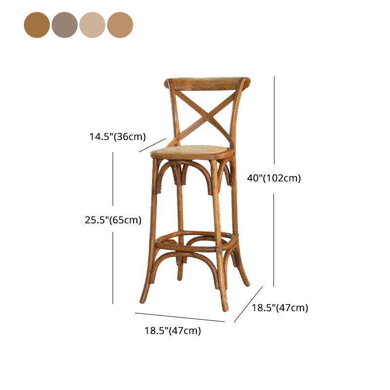 Contemporary Solid Wood Bar Stool Bristol Bar Stool with Wood Seat and Footrest Clearhalo 'Bar Furniture' 'Bar Stools' 'bar_stools' 'furn' 'furn_bar_stools' 'furniture_bar_stools' 'Kitchen & Dining Furniture' 'kitchen&dining_furn' 'kitchen' 'kitchen_furn' Furniture' 4611559